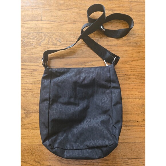 Baggallini HP Bagg Crossbody Bag Black Cheetah Leopard Water Resistant - Picture 7 of 9